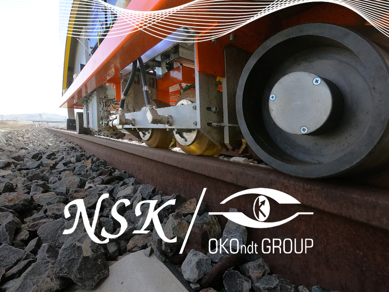 NSK technicians providing calibration and support for OKOndt GROUP ultrasonic rail testing systems
