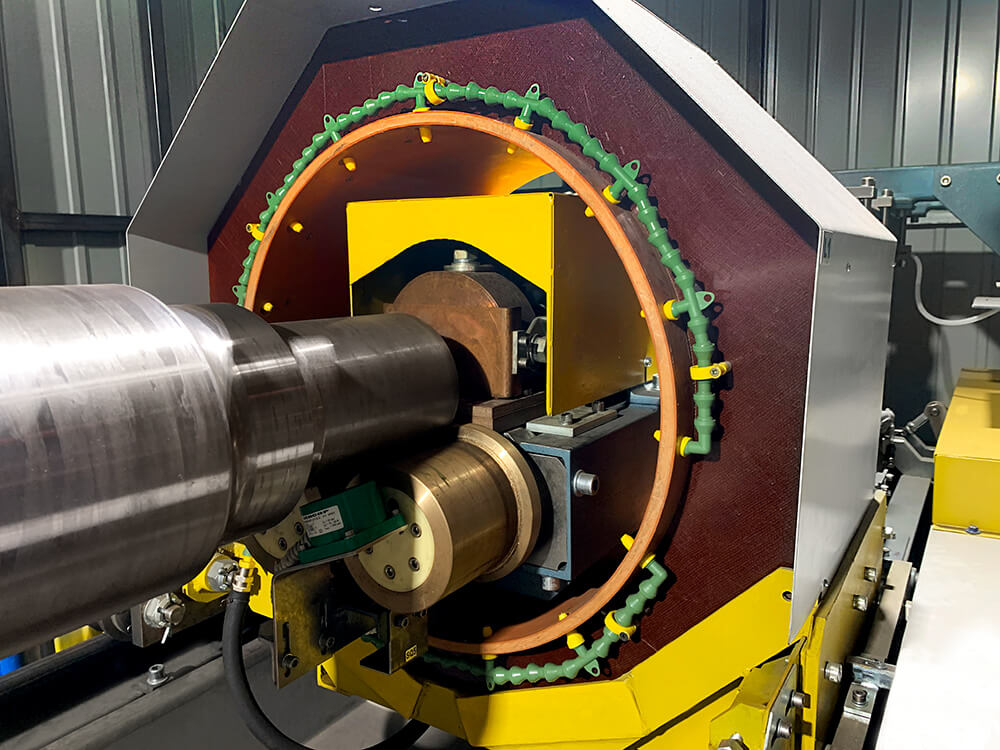 Figure 4 –The circular and longitudinal magnetization units, magnetic indicator application (magnetic suspension), axle rotators, UV irradiator